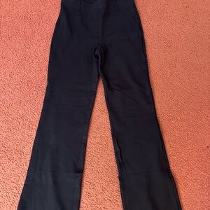 Dark Navy High-Waisted Flare Pants